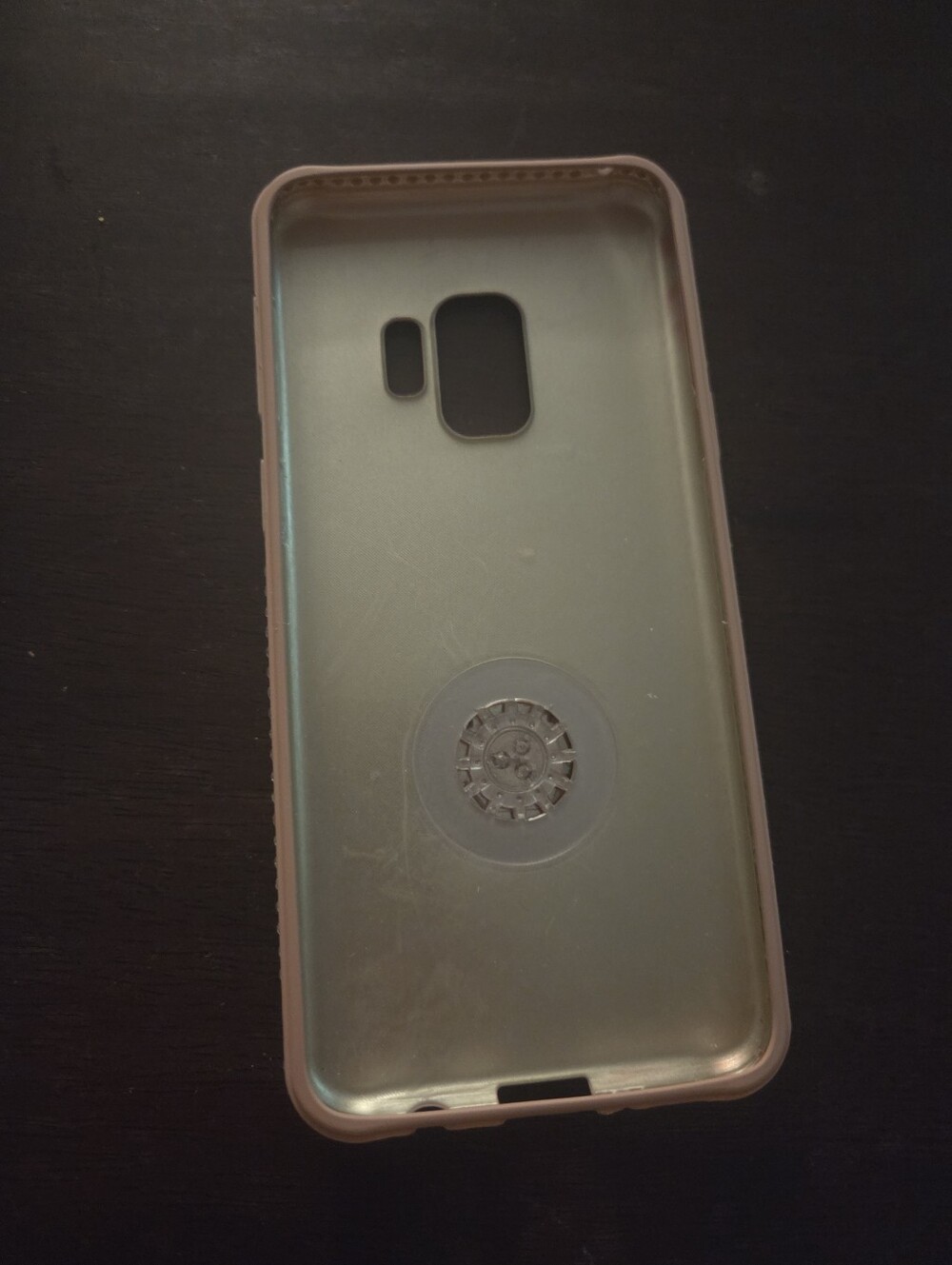 Samsung Pink Bumper Clear Back Phone Case S9